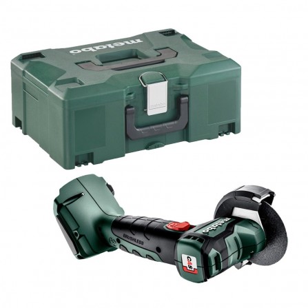 Akumulatora leņķa slīpmašīna Metabo CC 18 LTX BL (600349840), 18 V, 76 mm, korpuss + diski 4 gab.