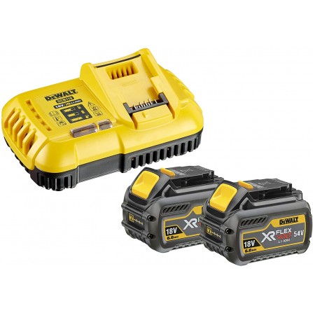 Dewalt akumulatora un lādētāja komplekts DCB118T2, FlexVolt DCB546 2 x 6 Ah, 54V un DCB118
