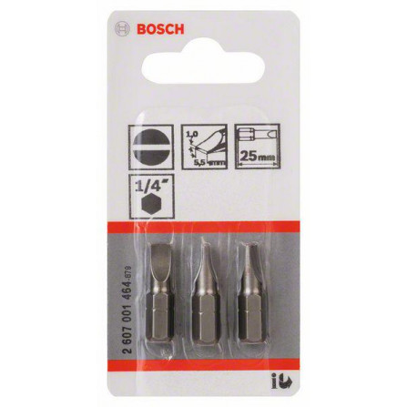 Bosch Twist Bit, 3gab, 25mm, 1/4''