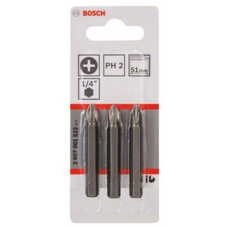 Bosch Twist uzgaļu komplekts, 3gab, 49mm, PH2, 1/4''