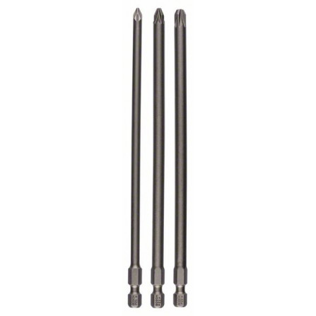 Bosch skrūvgriežu uzgaļu komplekts, 3 gab. 152 mm, PZ1, PZ2, PZ3