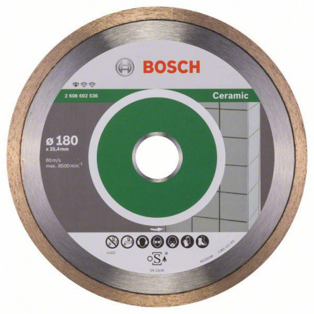 Dimanta griešanas disks keramikai Bosch Standard, 180 x 25,40 x 1,6 mm, 1 gab.