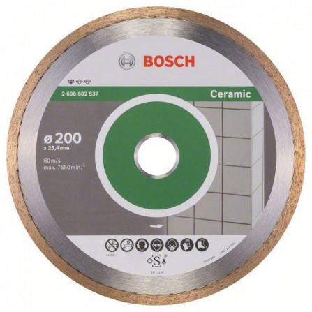 Dimanta griešanas disks keramikai Bosch Standard, 200 x 25,40 x 1,6 mm, 1 gab.