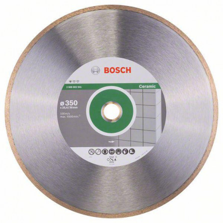 Dimanta griešanas disks keramikai Bosch Standard, 350 x 30/25,40 x 2 mm, 1 gab.