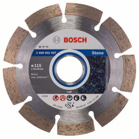 Dimanta griešanas disks akmenim Bosch, 115 x 22,23 x 1,6 mm, 1 gab.