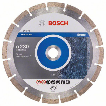 Dimanta griešanas disks akmenim Bosch, 230 x 22,23 x 2,3 mm, 1 gab.