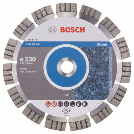 Dimanta griešanas disks akmenim Bosch, 230 x 22,23 x 2,4 mm, 1 gab.