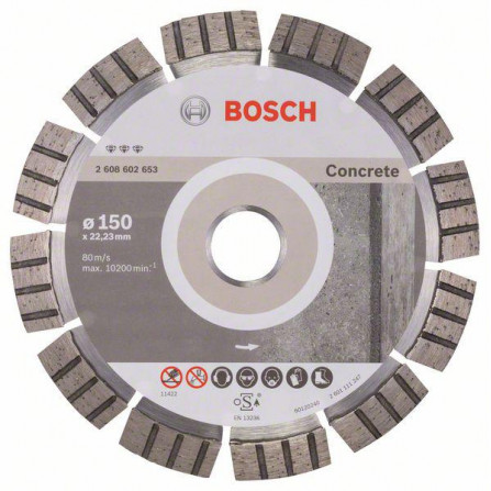 Dimanta griešanas disks betonam Bosch, 150 x 22,23 x 2,4 mm, 1 gab.