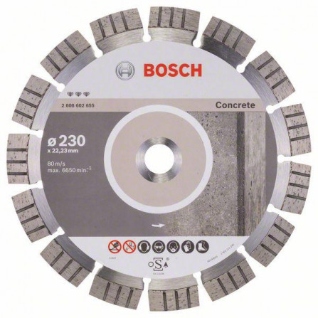 Dimanta griešanas disks betonam Bosch Best, 230 x 22,23 x 2,4 mm, 1 gab.