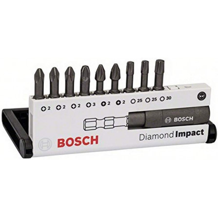 Bosch urbju komplekts Diamond Impact, 10 gab, 25 mm (PH/PZ/T)