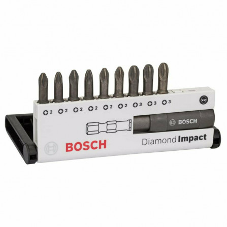 Bosch urbju komplekts Diamond Impact, 10 gab, 25 mm (PZ2, PZ3)