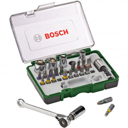 Bosch uzgaļi, galviņas un paplāksnes komplekts, 27 gab.