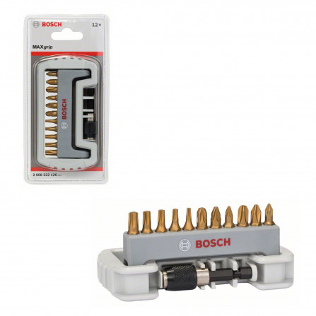 Bosch pagriežamo uzgaļu komplekts Max Grip, 11 gab., PH, PZ, T