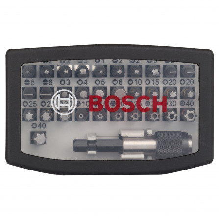 Bosch skrūvgriežu komplekts plastmasas kastē, 32 gab. (2607017319)