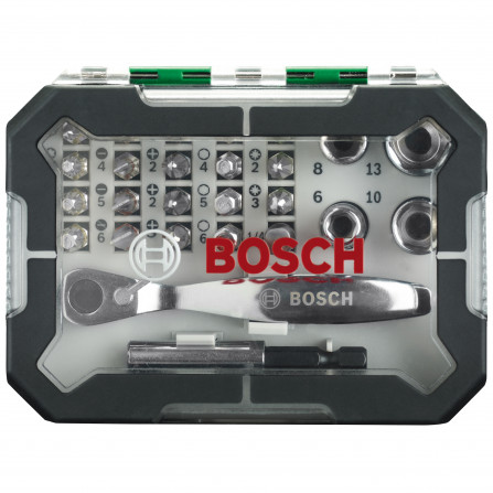 Bosch uzgaļi, galviņas un paplāksnes komplekts, 26 gab.