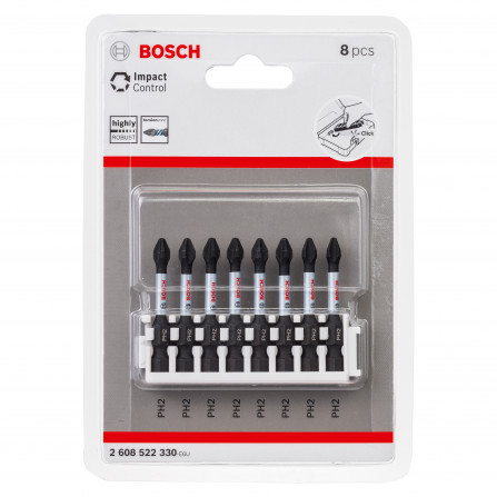Bosch Impact Control uzgaļu komplekts, 8gab., PH2, 50 mm