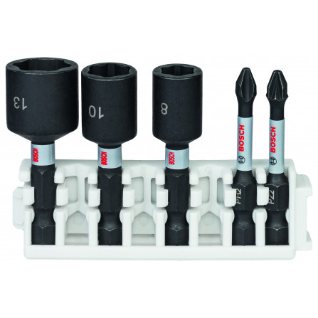Bosch Impact Control uzgaļu un galvas komplekts, 5 gab., 25 mm