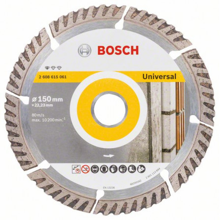 Universāls dimanta griešanas disks būvniecībai Bosch Standard, 150 x 22,23 x 2,4 mm, 1 gab.
