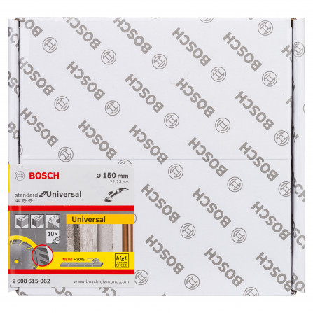 Universālais dimanta griešanas disks Bosch, 150 x 22,23 x 2,4 mm, 10 gab.