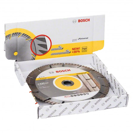 Dimanta griešanas disks betonam un mūrim Bosch, 230 x 22,23 x 2,6 mm, 10 gab.