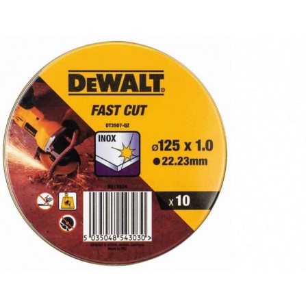 Dewalt metāla griešanas disku komplekts DT3507, 125 mm, 10 gab