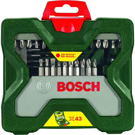 Urbju un uzgaļu komplekts Bosch X-Line (2607019613), 43 gab.