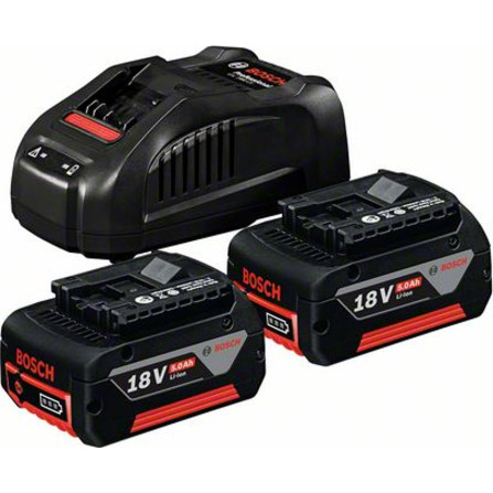Akumulatoru un lādētāju komplekts BOSCH GBA 18 V 2 x 5 Ah + GAL 1880 CV