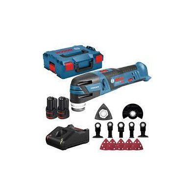 Bezvada daudzfunkciju instruments Bosch GOP 12V-28 (+ 2x akumulatori + lādētājs + futrālis + piederumi)