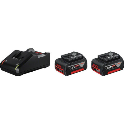 Akumulatoru komplekts: 2x akumulatori (GBA 18 V, 4,0 Ah) un lādētājs (GAL 18V-40) Bosch 1600A019S0