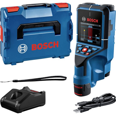 Pozicionēšanas ierīce Bosch Wallscanner D-tect 200 C ar 1x 12V 2,0 Ah + lādētājs (bez akumulatora)