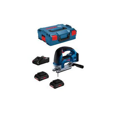 Akumulatora slīpzāģis Bosch GST 18V-155 BC (+2x akumulatori 4,0 Ah ProCORE + lādētājs GAL18V-40 + kaste L-Boxx)