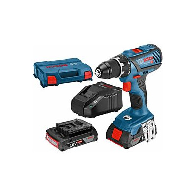 2 ātrumu akumulatora urbjmašīna Bosch GSR 18V-28 (+2x akumulatori + lādētājs + korpuss L-Case)