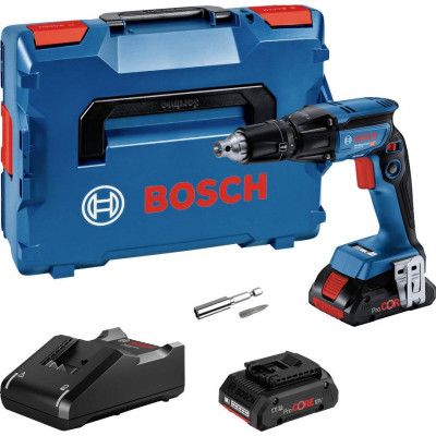 Akumulatora ģipškartona skrūvgriezis Bosch GTB 18V-45 (+2x akumulatori + lādētājs + futrālis L-Boxx 136)