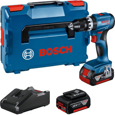 Akumulatora triecienurbjmašīna Bosch GSB 18V-45 (+2x akumulatori + lādētājs + futrālis L-Boxx 136)