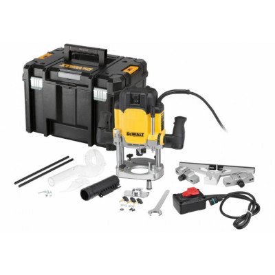Dewalt elektriskais vertikālais maršrutētājs ar drošības slēdzi un piederumiem, DWE627KT-QS, 2300 vati