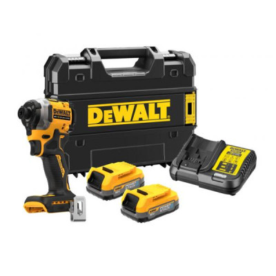 Dewalt trieciena draiveru komplekts DCF850E2T-QW (2 akumulatori + lādētājs + TSTAK futrālis), 18 V