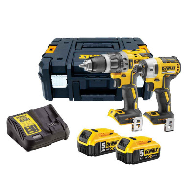 Dewalt bezvadu instrumentu komplekts DCK266P2T (DCD796 + DCF887), 18 V, 2 x 5,0 Ah, lādētājs + futrālis