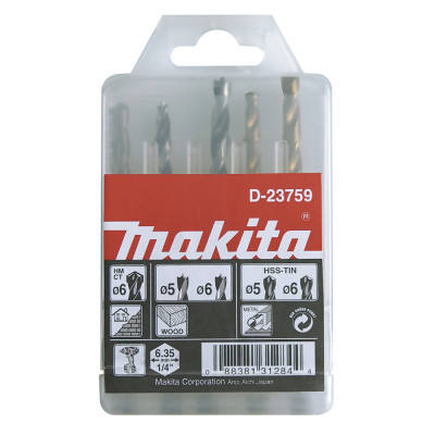 5-daļīgs urbjmašīnu komplekts MAKITA D-23759