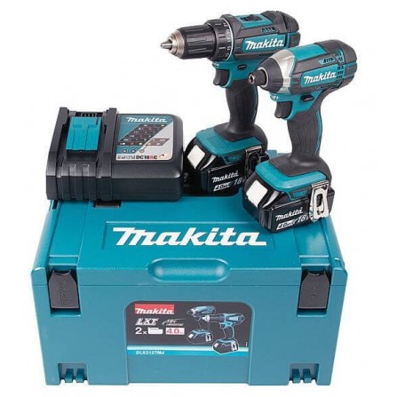 Akumulatora darbarīki Makita DLX2127MJ komplekts (DDF482 + DTD152), 18 V, 2 x 4 Ah, lādētājs + maciņš