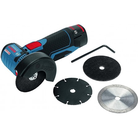 Akumulatora leņķa slīpmašīna Bosch GWS 12V-76, 12 V, 76 mm + diski 3 gab.