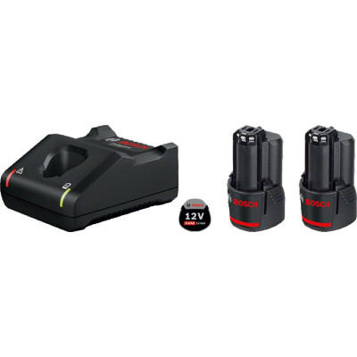 Bosch akumulatoru un lādētāju komplekts: 2 x GBA 12V 3,0 Ah + GAL 12V-40, 1600A019RD