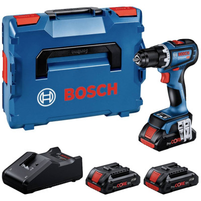 Bosch bezvadu skrūvgriežu komplekts GSR 18V-90 C + 3 x ProCORE 4.0 Ah + GAL 18V-40, 0615A5002R
