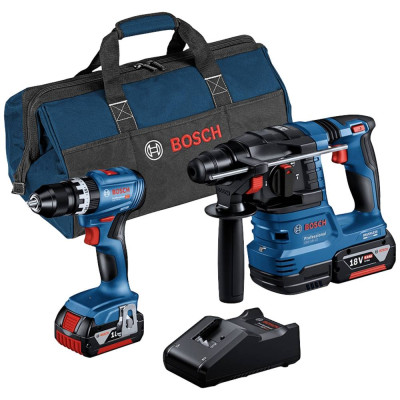 Bosch akumulatora instrumentu komplekts: GSB 18V-45 + GBH 18V-22, 0615A50039