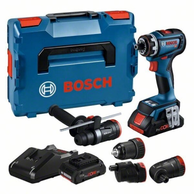 Bosch akumulatora urbjmašīnu komplekts GSR 18V-90 FC + GFA 18-M/E/W/H + 2 x 4,0 Ah + GAL 18V-40