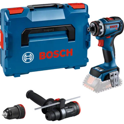 Bosch akumulatora skrūvgriezis GSR 18V-90 FC Solo + GFA 18-M/H + rokturis, 06019K6204