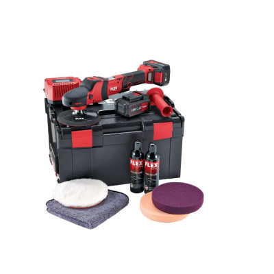Flex bezvadu pulēšanas komplekts PE 150 18.0-EC/5.0, 18 V (2 x 5.0 Ah + lādētājs)
