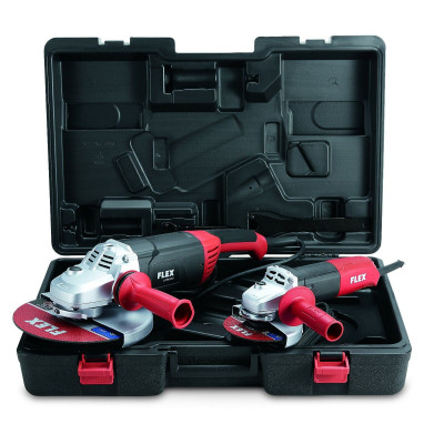 Flex elektriskās leņķa slīpmašīnas komplekts 492302 L2100 230mm + L1001 125mm + korpuss