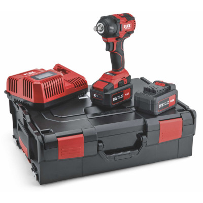 Flex akumulatora triecienatslēgu komplekts FLEX IW, 18.0-EC, 5.0 (2 x 5 Ah + lādētājs)