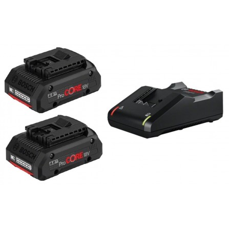 Bosch lādētājs GAL 18V-40 un 2 x 4,0 Ah ProCORE akumulatori