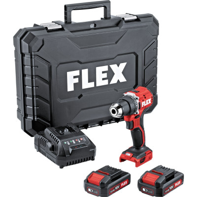 Flex bezvadu skrūvgriežu komplekts DD 2G 18V, LD (2 x 2,5 Ah + lādētājs)